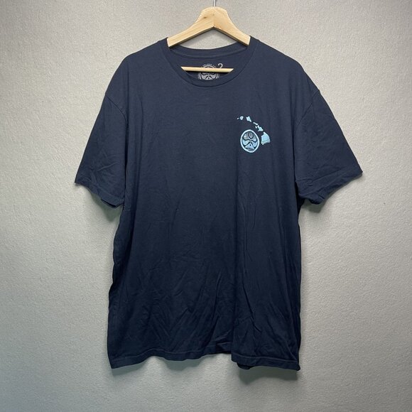 Hawaiian Island Creations 2X Navy Blue T-Shirt With Fish Graphic - Picture 1 of 6